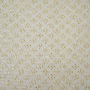 White Floral Thread Sequins Embroidery Dyeable Georgette Fabric AT-34321 – image 2 of 4