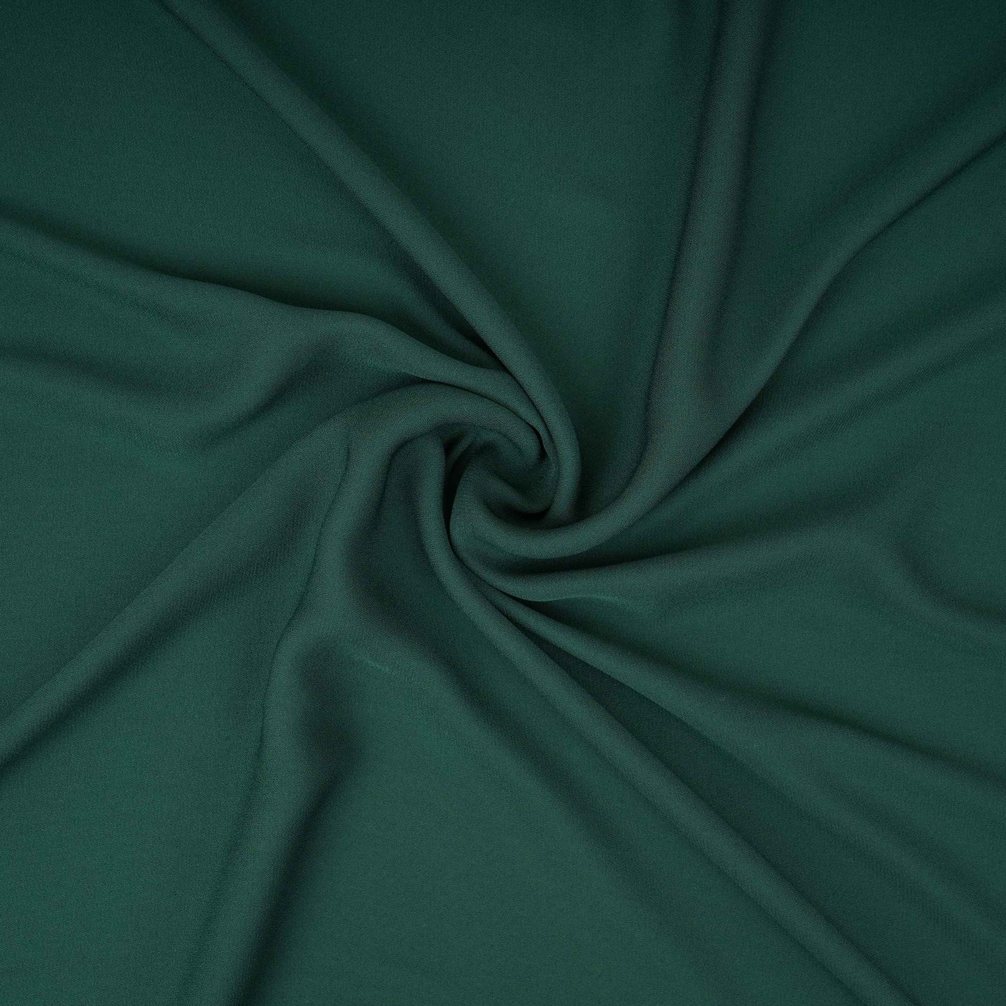 Dark Green Solid Double Georgette Fabric LI-32195