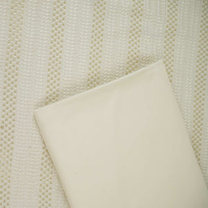 White Sequins Stripes Embroidery Dyeable Silk Fabric AT-34323 – image 4 of 4
