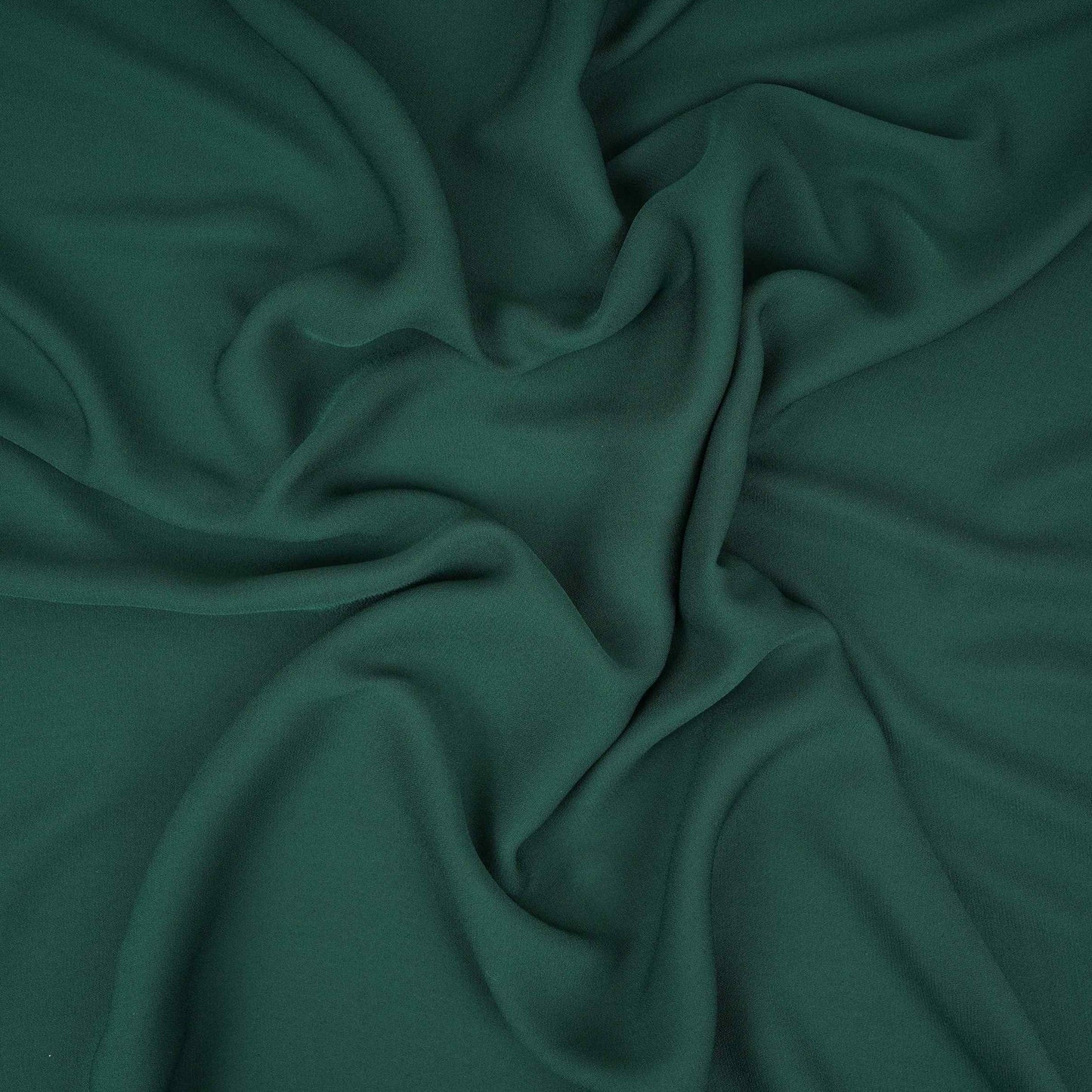 Dark Green Solid Double Georgette Fabric LI-32195
