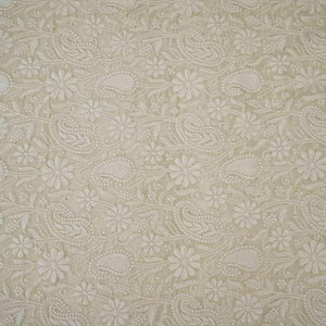 Golden Shimmer Floral Embroidery Dyeable Georgette Fabric AT-34320