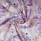 Lavender & Purple Paisley Print Cotton Mulmul Fabric PG-30464