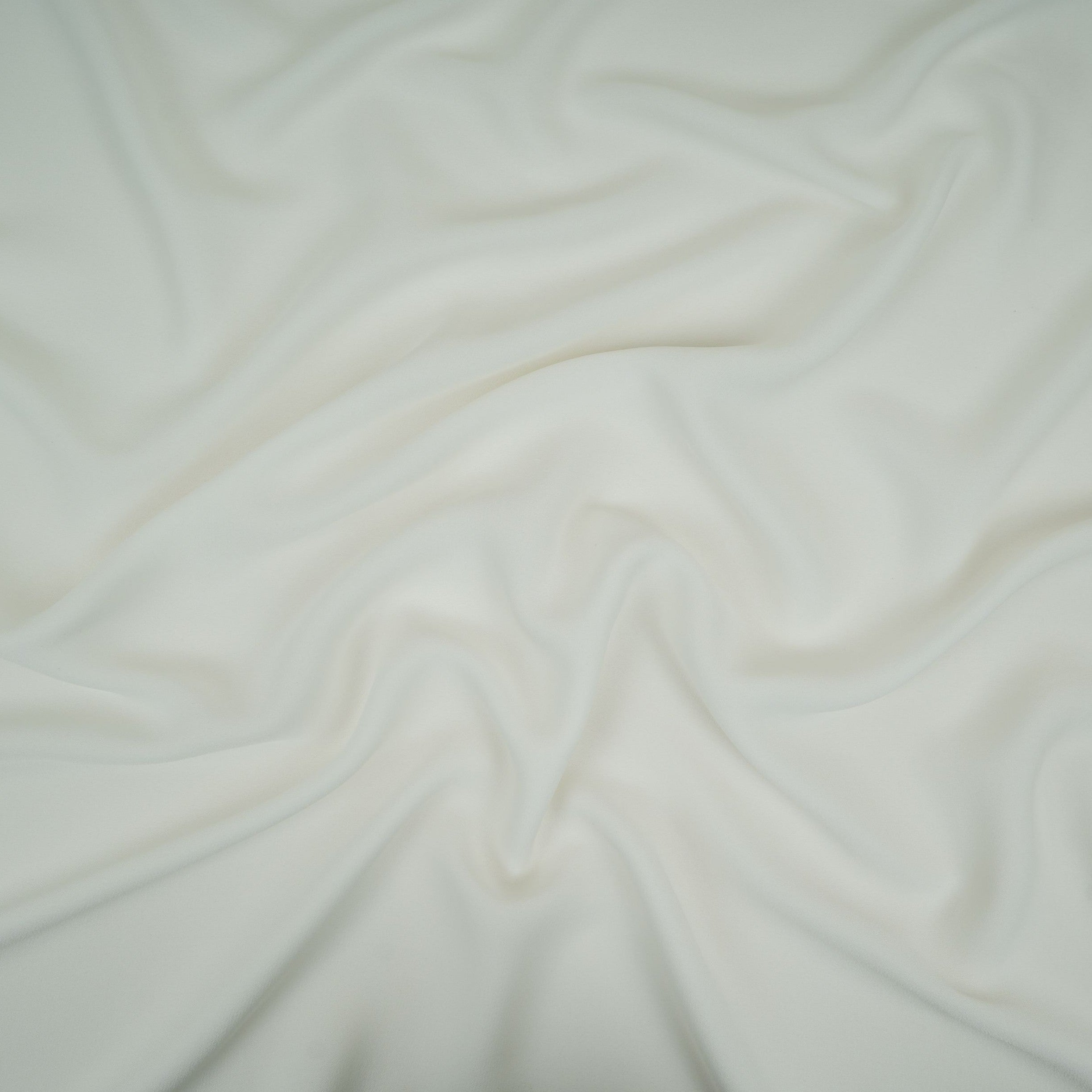 White Solid Double Georgette Fabric LID-01 - TradeUNO