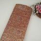 Light Peach With Multicolor Geometrical Kanjivaram Silk Fabric MTI-32420
