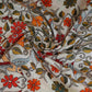 Cream with Multicolor Floral Print Cotton Mulmul Fabric PG-30470