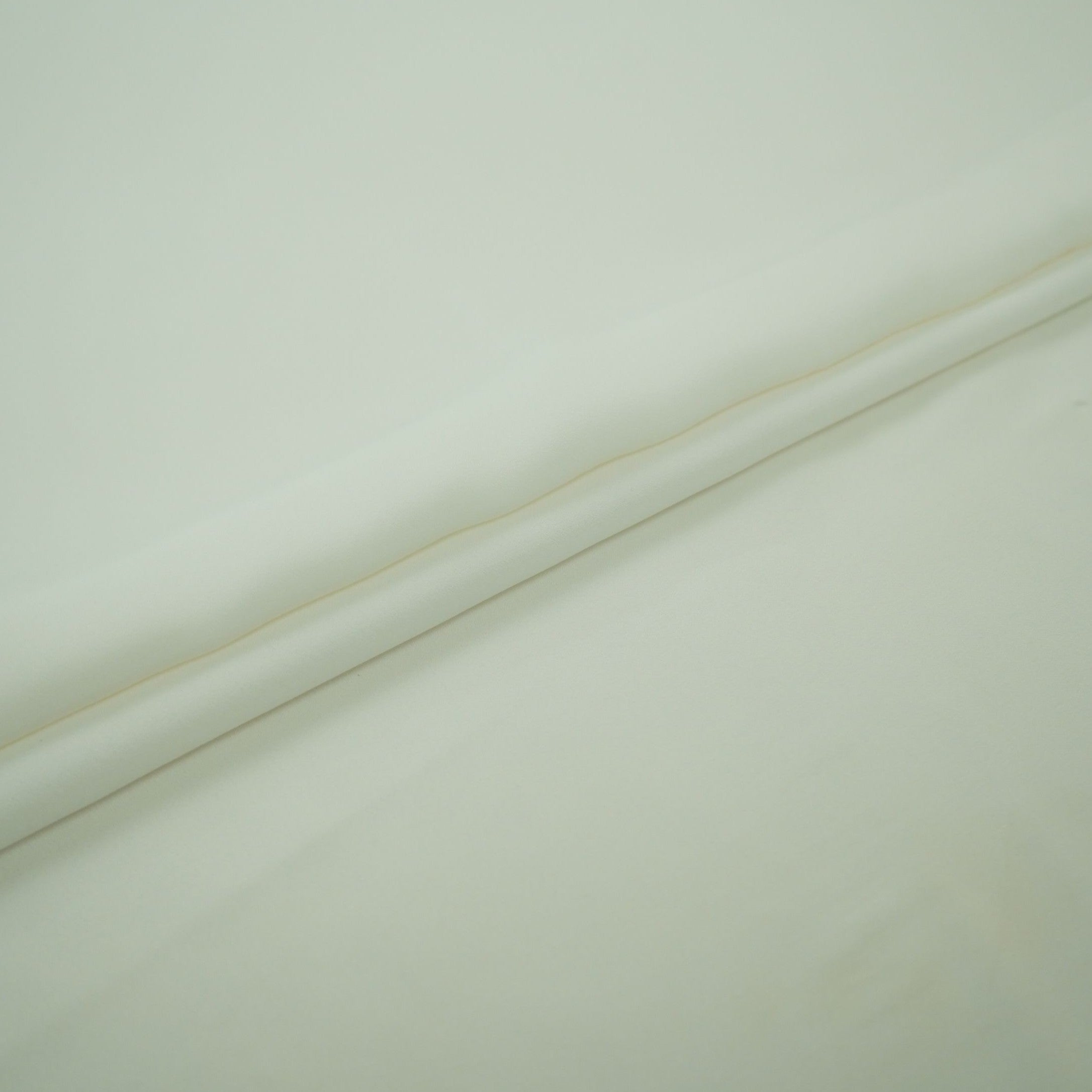White Solid Double Georgette Fabric LID-01 - TradeUNO