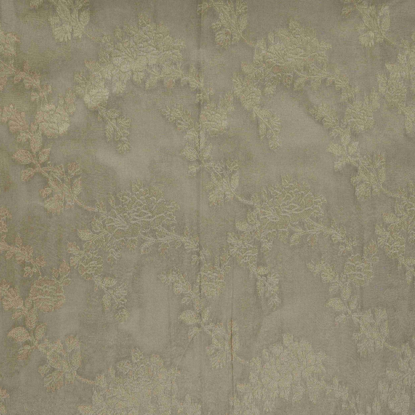 Golden Floral Jaal Kanjivaram Silk Fabric MTI-32418
