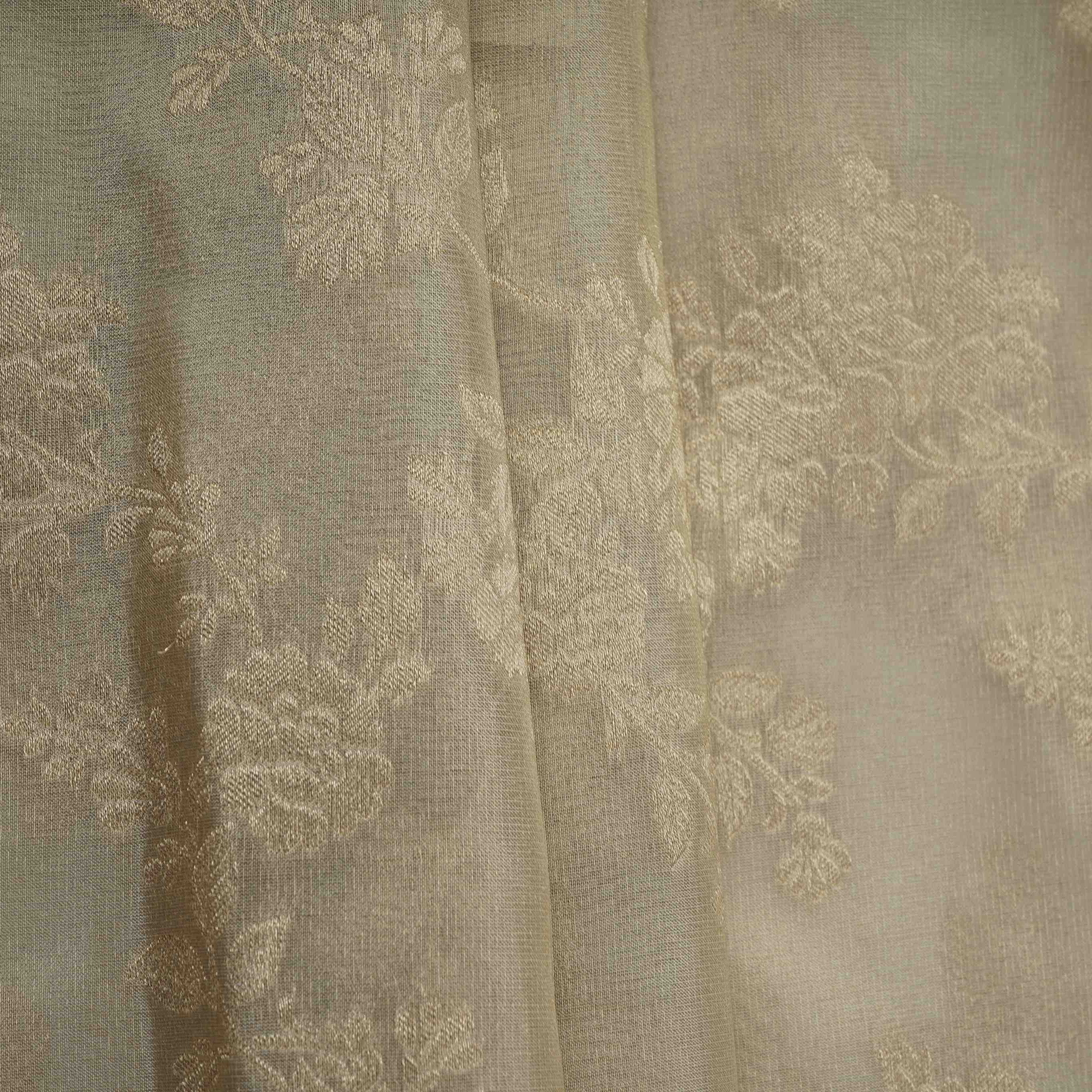 Golden Floral Jaal Kanjivaram Silk Fabric MTI-32418 - TradeUNO