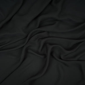 Black Solid Double Georgette Fabric LID-09 - TradeUNO