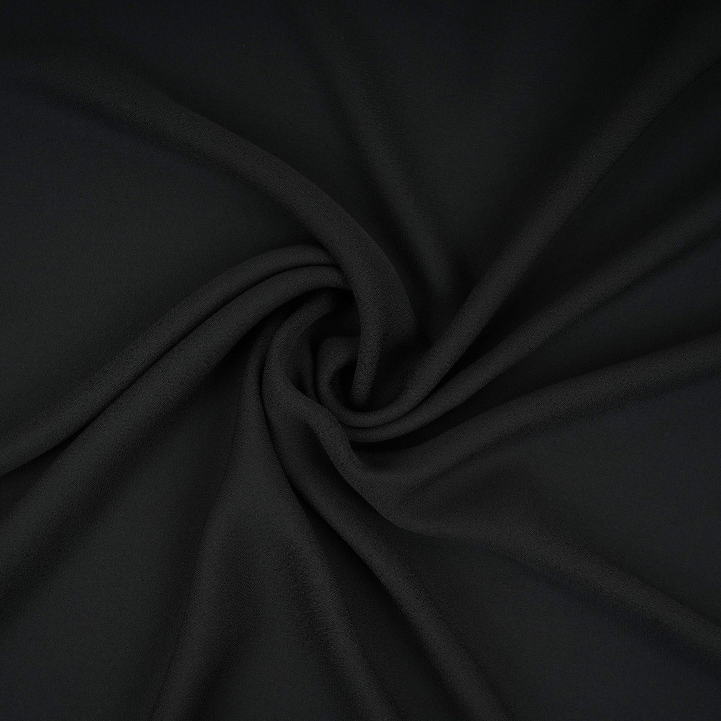 Black Solid Double Georgette Fabric LI-32201