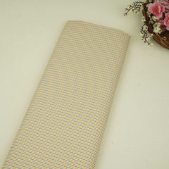 Yellow & Black Check Print Poplin Fabric MFM-32410