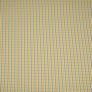 Yellow & Black Check Print Poplin Fabric MFM-32410 - TradeUNO