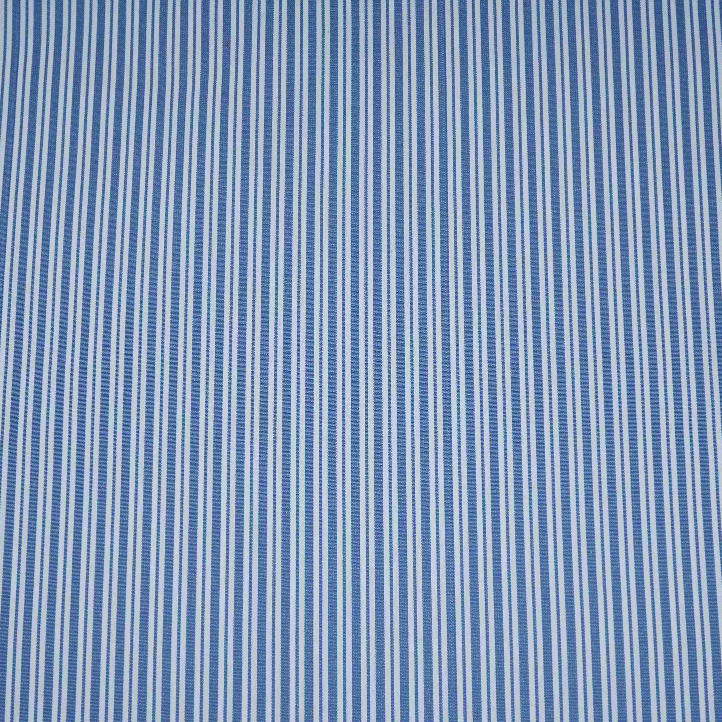 Blue With White Stripes Poplin Fabric MFM-32417
