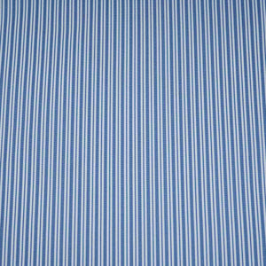 Blue With White Stripes Poplin Fabric MFM-32417 - TradeUNO