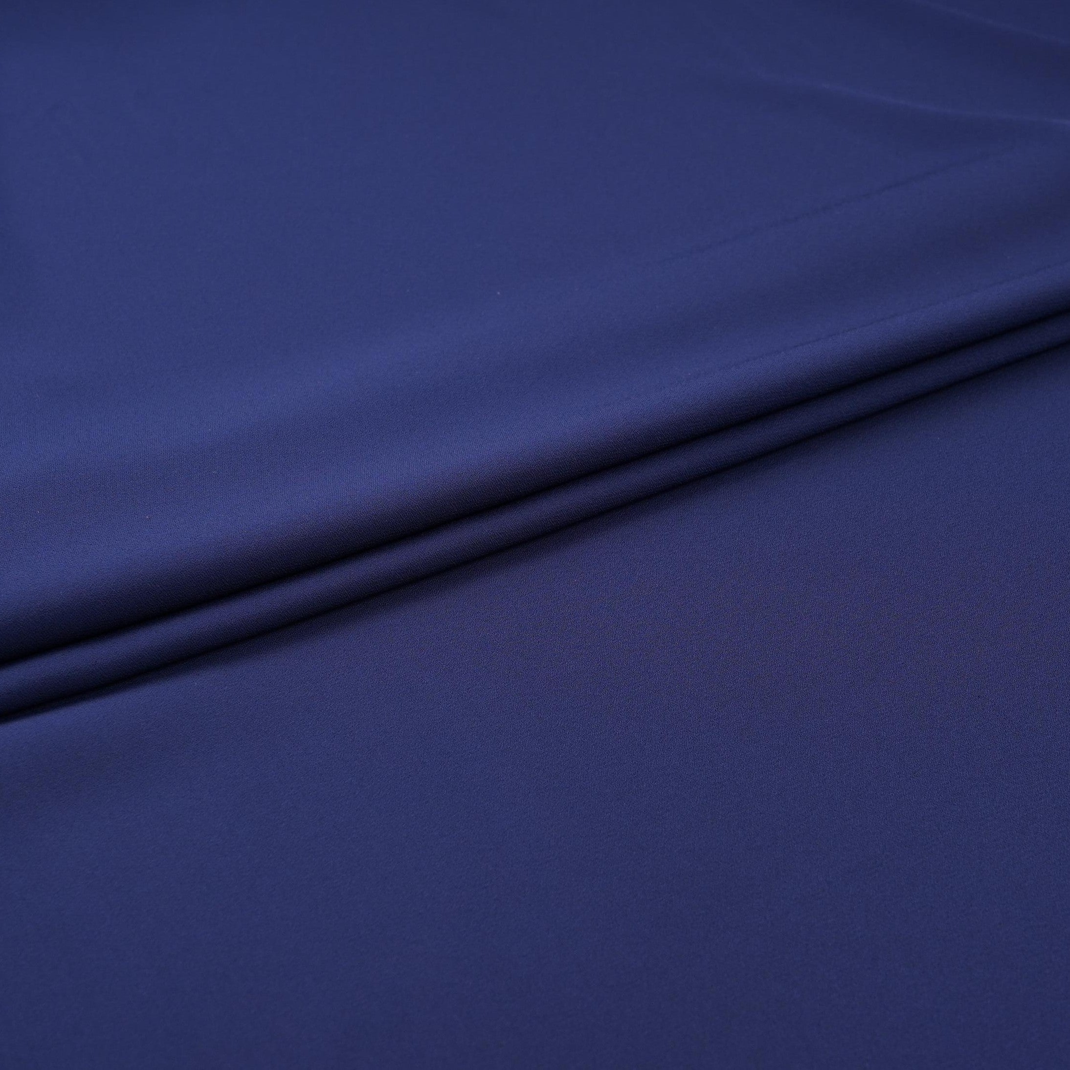 Navy Blue Solid Double Georgette Fabric LID-02 - TradeUNO