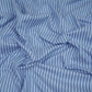 Blue With White Stripes Poplin Fabric MFM-32417