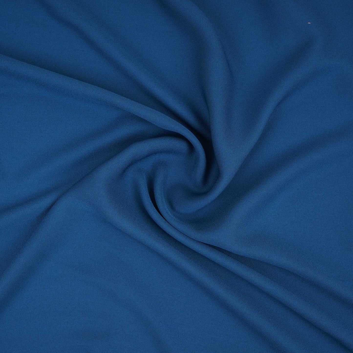 Teal Blue Solid Double Georgette Fabric LID-07