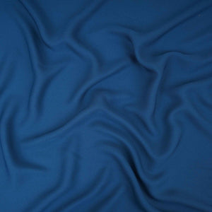 Teal Blue Solid Double Georgette Fabric LID-07 - TradeUNO
