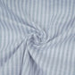 Light Grey With Off White Stripes Cotton Linen Fabric MFM-32411