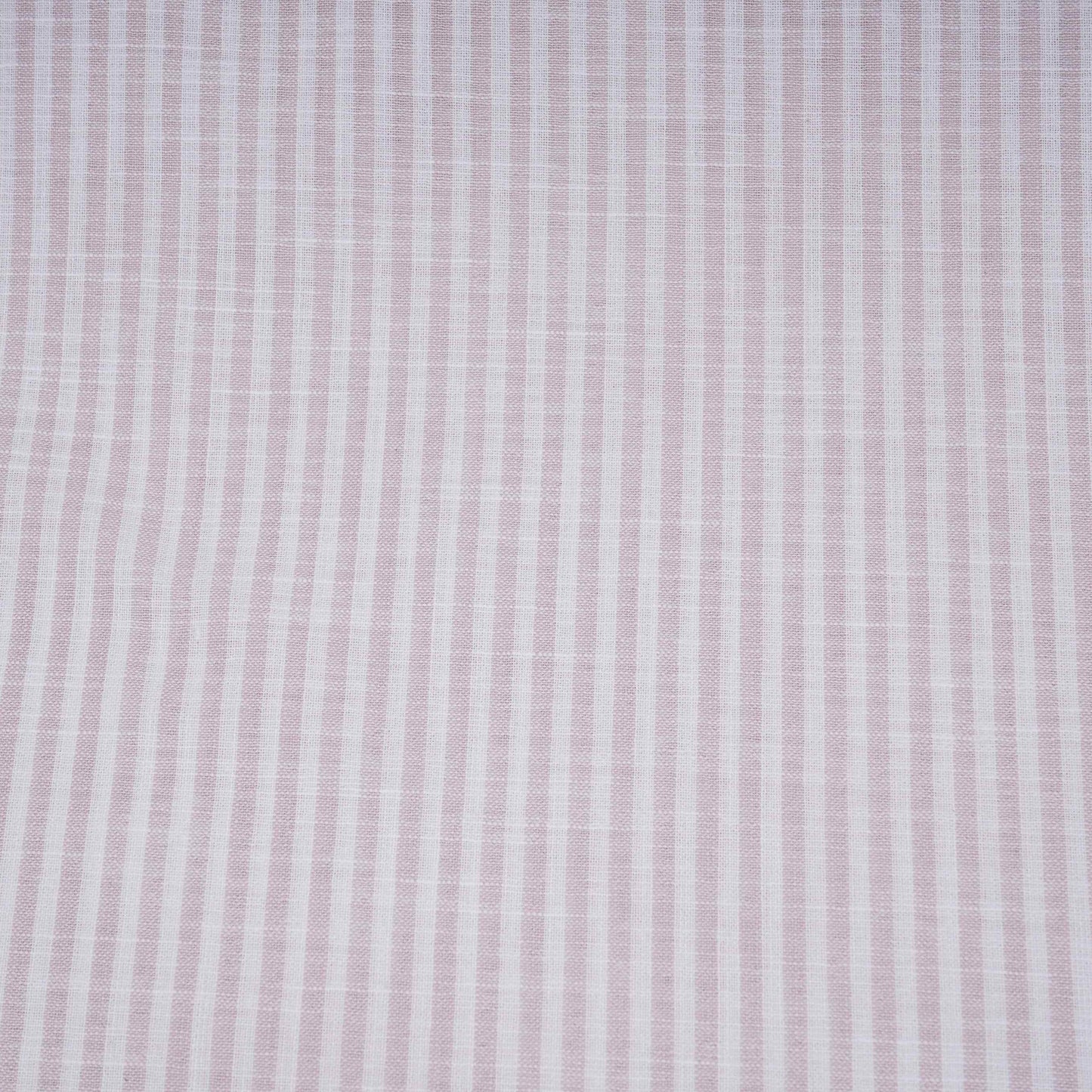 Dusty Mauve With Off White Stripes Cotton Linen Fabric MFM-32414