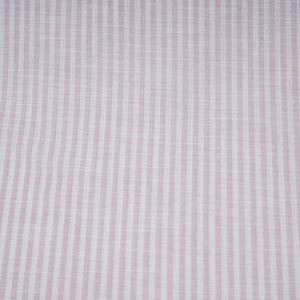 Dusty Mauve With Off White Stripes Cotton Linen Fabric MFM-32414 - TradeUNO