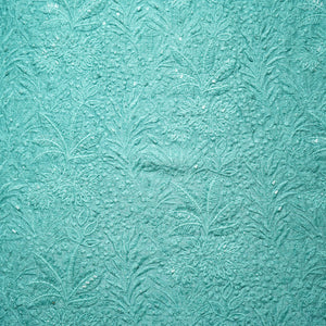 Powder Blue Cutdana & Thread Embroidery Silk Fabric