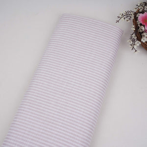 Dusty Mauve With Off White Stripes Cotton Linen Fabric MFM-32414 - TradeUNO