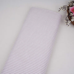 Dusty Mauve With Off White Stripes Cotton Linen Fabric MFM-32414