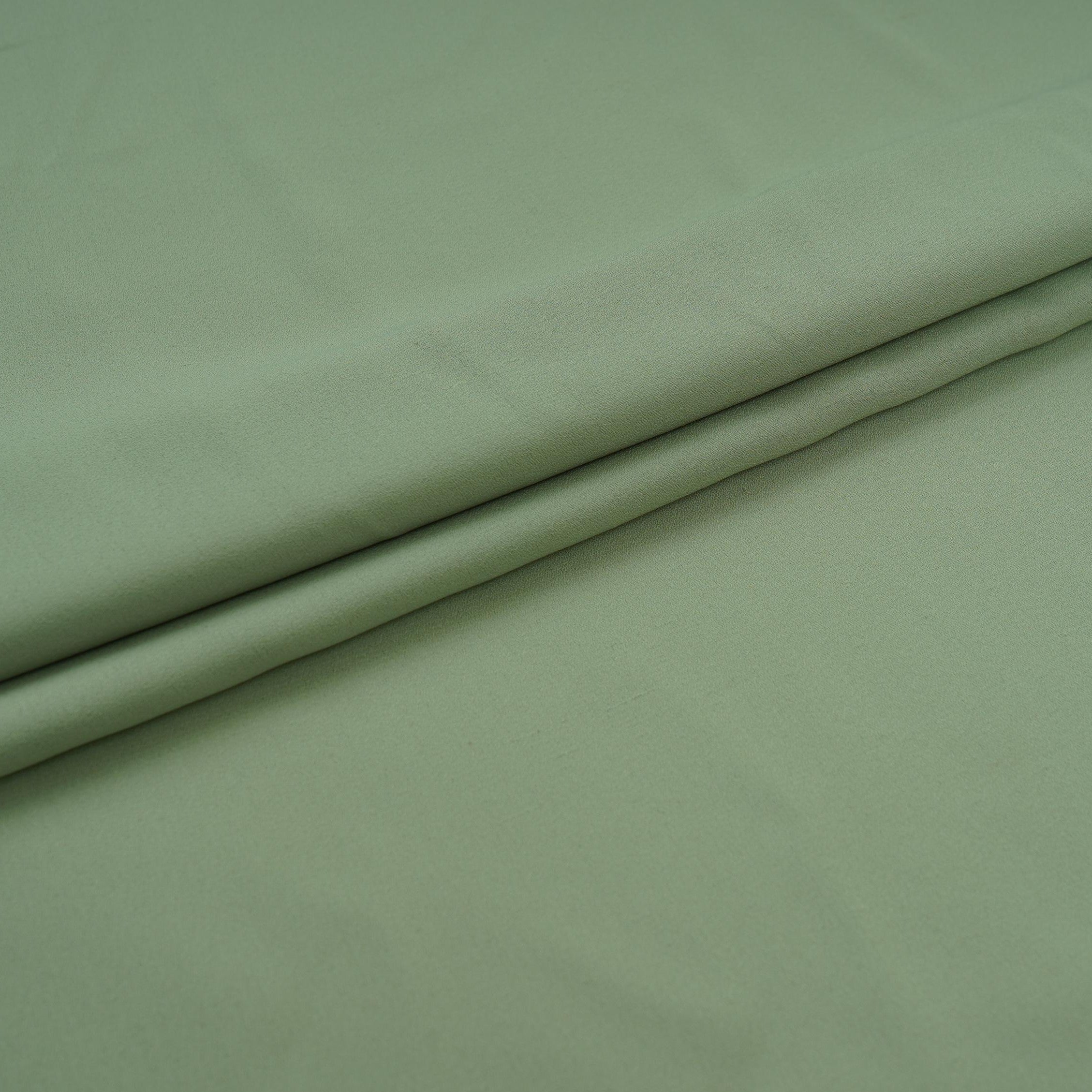 Sea Green Solid Double Georgette Fabric LID-06 - TradeUNO
