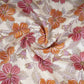 White with Magenta Floral Print Cotton Mulmul Fabric PG-30451