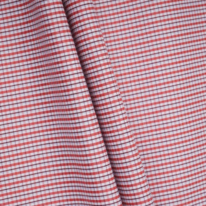 Red & Black Check Print Poplin Fabric MFM-32409 - TradeUNO