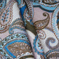 Blue with Grey Paisley Print Cotton Mulmul Fabric PG-30461