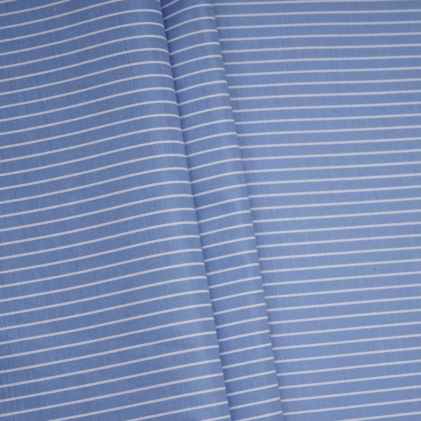 Blue With White Stripes Poplin Fabric MFM-32415