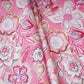 Pink with White Floral Print Cotton Mulmul Fabric PG-30463
