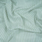 Sage Green With Off White Stripes Cotton Linen Fabric MFM-32412
