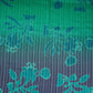 Light Blue & Black Floral Print Muslin Fabric MF-30197