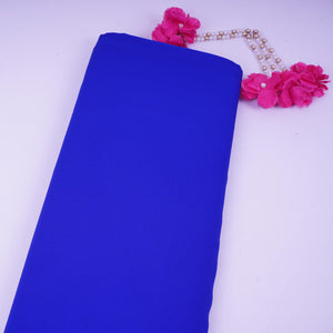 Royal Blue Solid Double Georgette Fabric LID-08 - TradeUNO