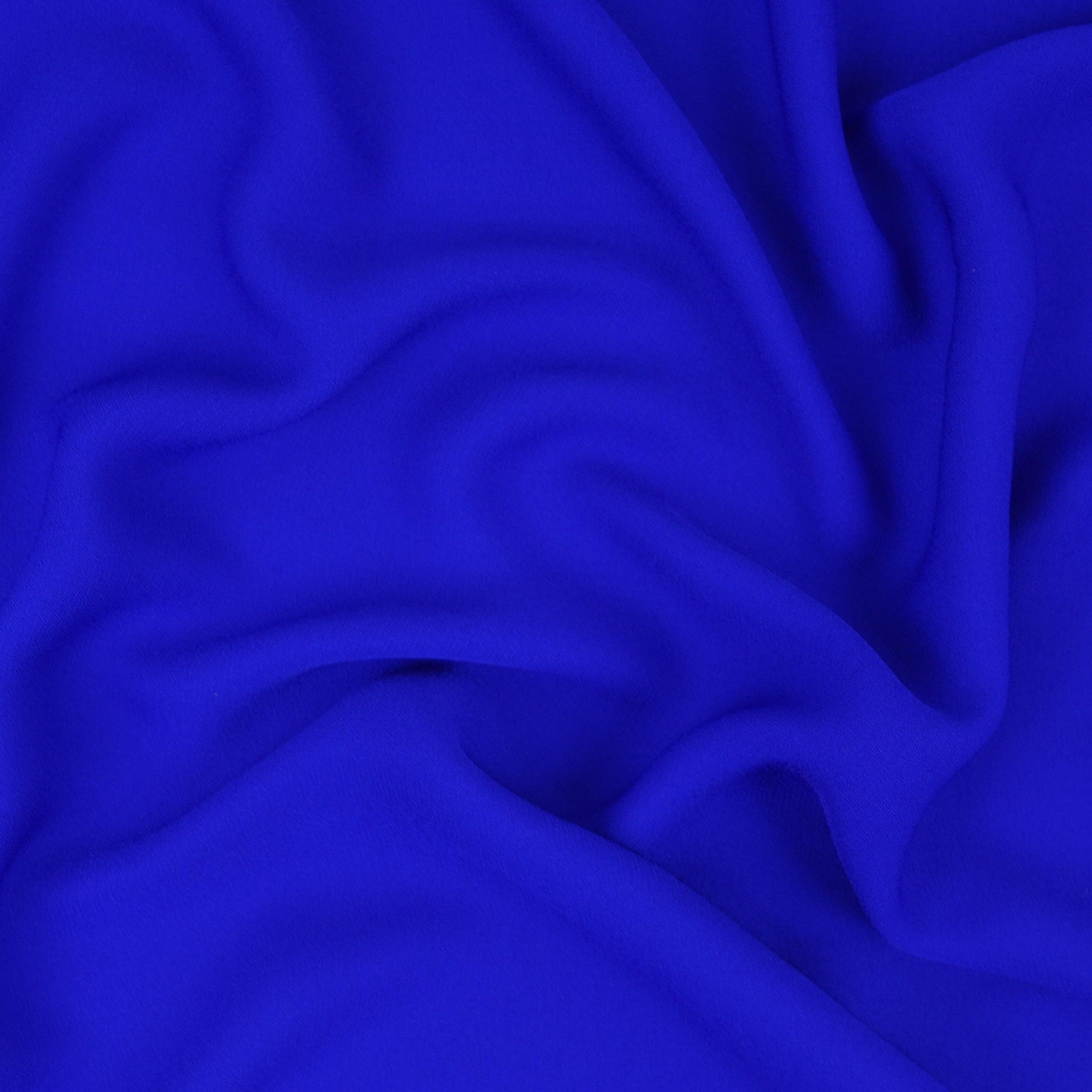 Royal Blue Solid Double Georgette Fabric LID-08 - TradeUNO
