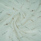 White Dyeable Buti embroidery Malai Chanderi Fabric VF-32234