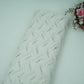 White Dyeable Buti embroidery Malai Chanderi Fabric VF-32234