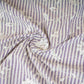 Blue Stripes Floral Embroidery South Cotton Fabric ZA-30582