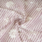 Light Grey Stripes Floral Embroidery South Cotton Fabric ZA-30584