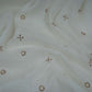 White Dyeable Geometrical Sequins Embroidery Malai Chanderi Fabric VF-32321
