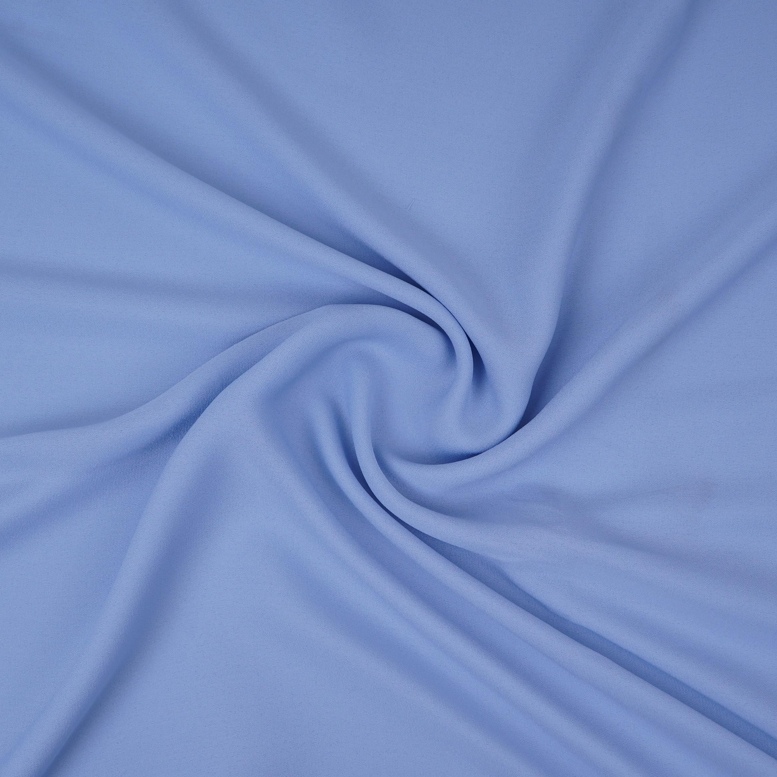 Sky Blue Solid Double Georgette Fabric LID-04 - TradeUNO