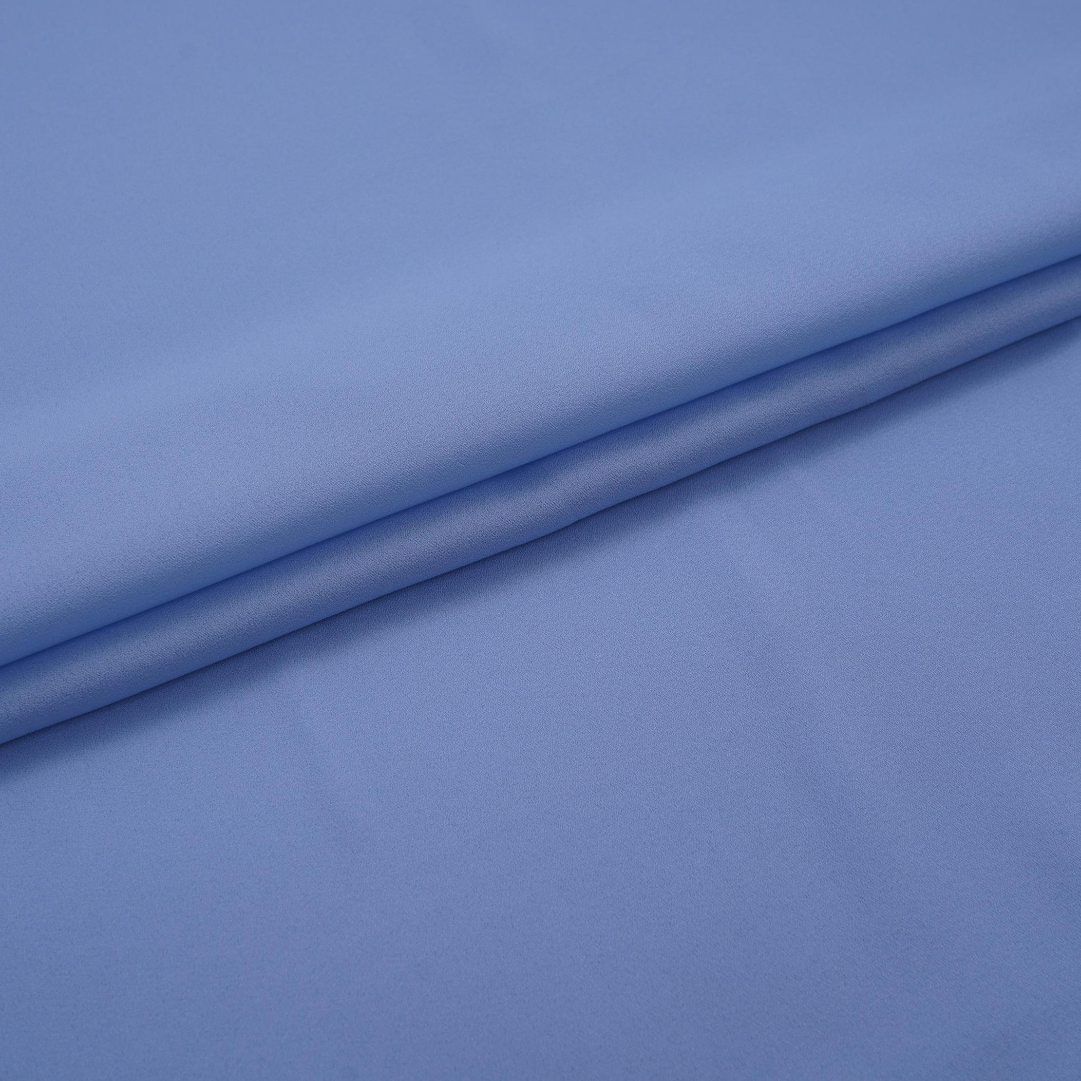 Sky Blue Solid Double Georgette Fabric LID-04 - TradeUNO