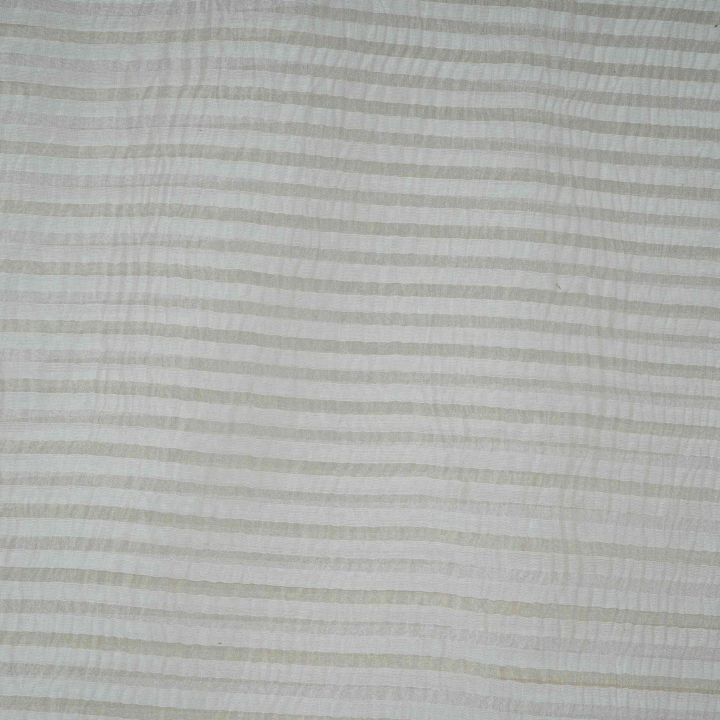 Silver & Golden Stripes Dyeable Crushed Tissue Fabric GF-32346