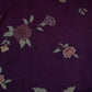Purple with Wine 4D floral embroidery Pure 27gm Organza Fabric GPF-32280