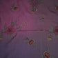 Purple with Wine 4D floral embroidery Pure 27gm Organza Fabric GPF-32280