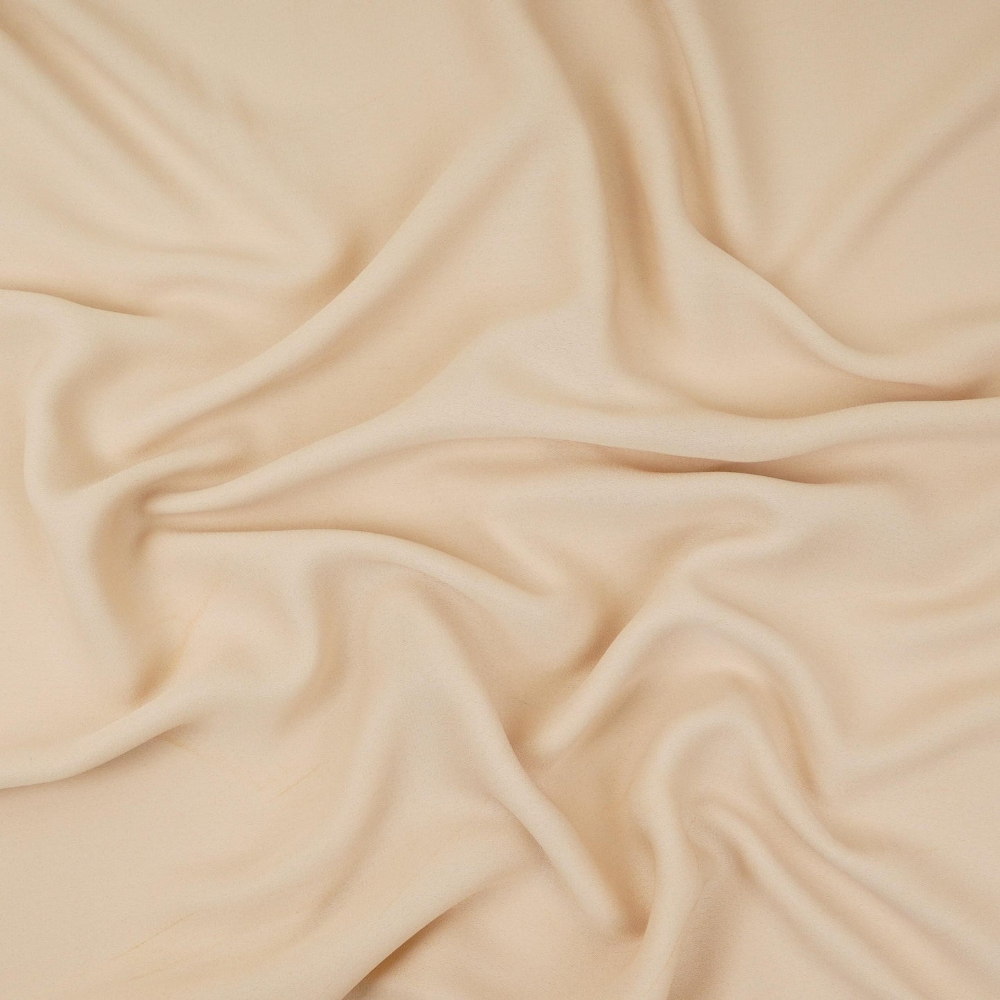 Cream Solid Double Georgette Fabric LID-14