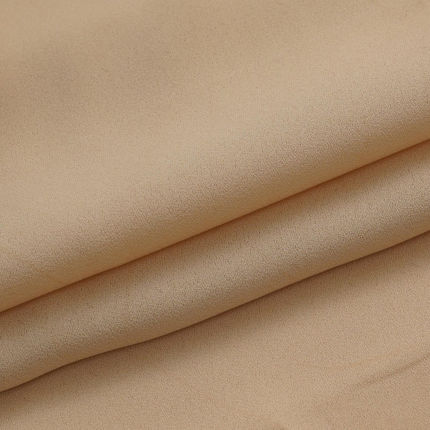 Cream Solid Double Georgette Fabric LID-14